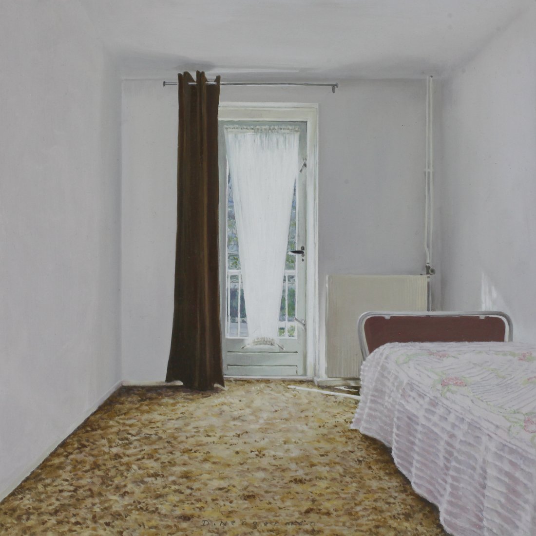 Bedroom II, oil on panel, 30x30cm